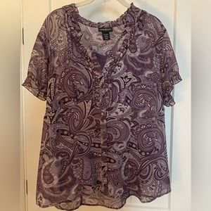 Purple paisley blouse